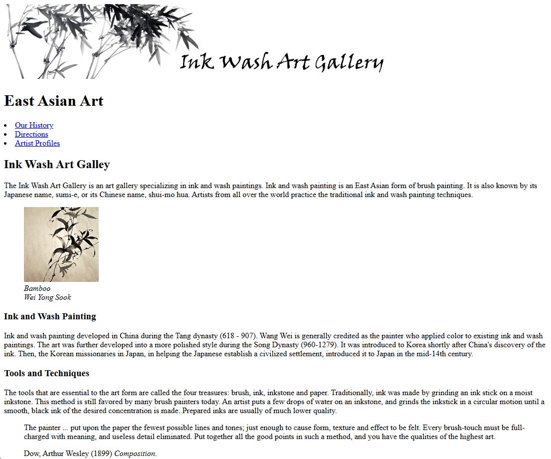 Ink Wash Art Galley Preview